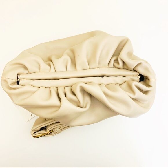 Vegan Leather Upside Down Shoulder Bag, Ivory - Picture 4 of 8